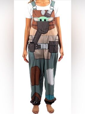 Star Wars Grogu Graphic Jumpsuit in Green, Brown and Gray